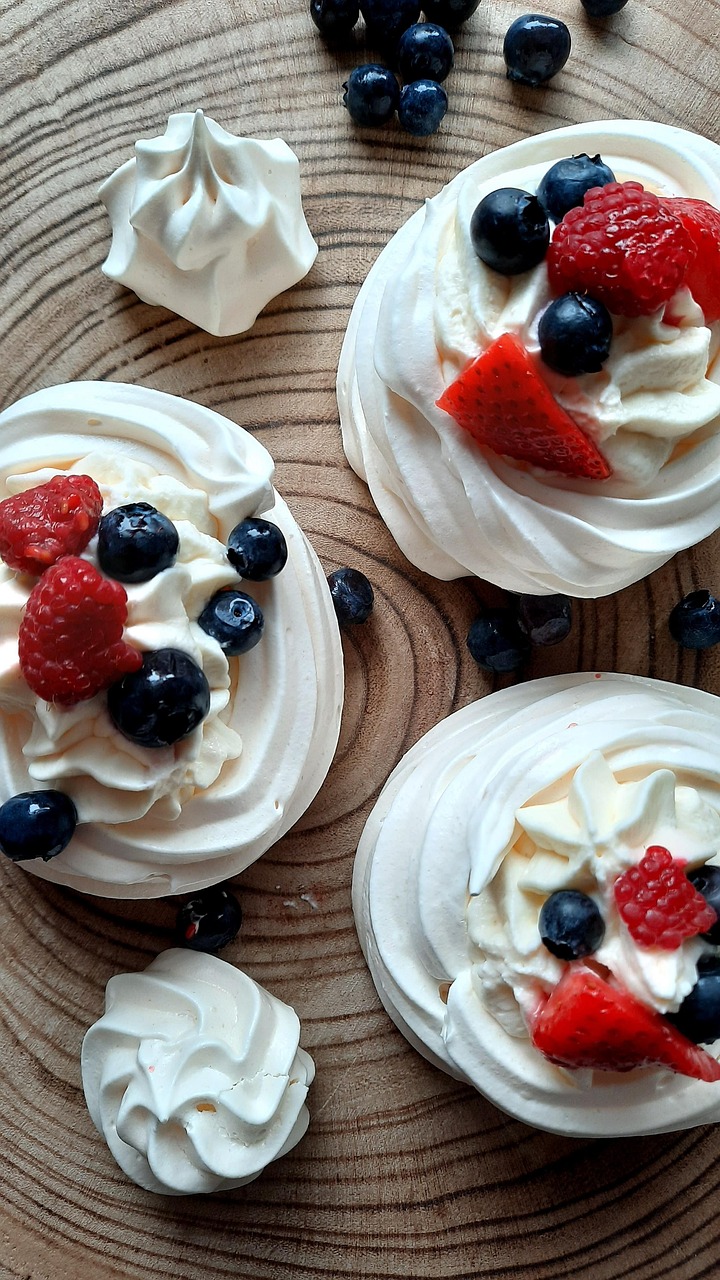 pavlova, desserts, pastries, raspberries, blueberries, food, sweets, meringue, fresh berries, baked, flat lay, food photography, pavlova, pavlova, pavlova, pavlova, pavlova